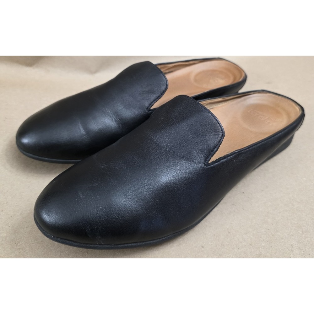 Dansko LEXIE Black Leather Slip on Slides Mules Size 8.5-9 US / 39 EU